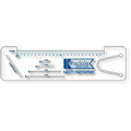 .040 Clear Plastic Logbook Ruler, Stock Shape (2.25"x8.125"), Spot Color